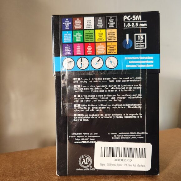 NEW 15 POSCA Paint Markers 5M Medium Tip Acrylic Paint Pens Art Supplies PC-5M 1 - Picture 12 of 16